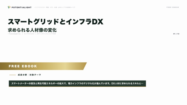 スマートグリッドとインフラDX — 求められる人材像の変化 eBook表紙