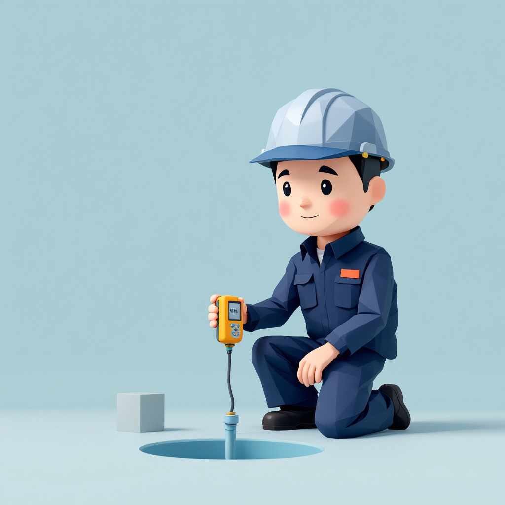 ガス保安・導管技術者のキャラクターイラスト